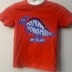 Nutmeg orange dinosaur  t shirt size 5 100% cotton